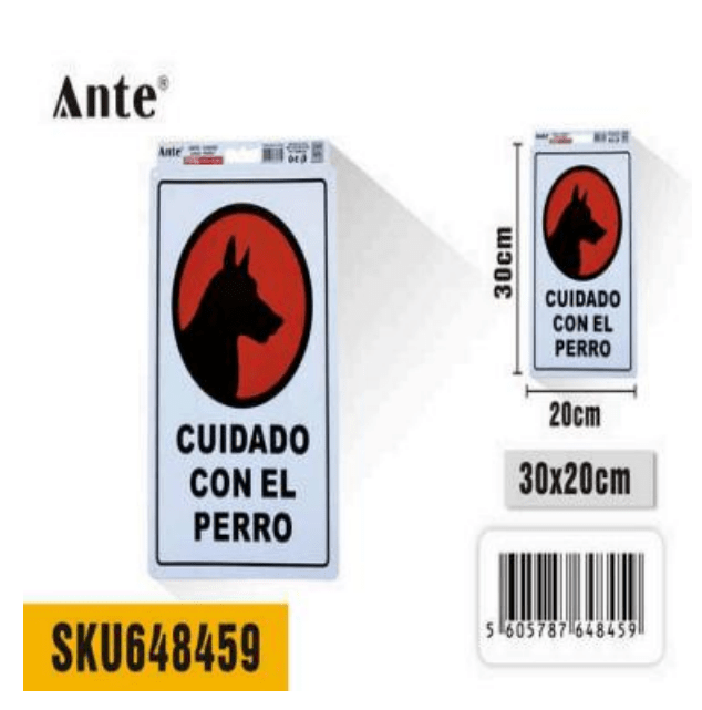 SENALETICA CUIDADO CON EL PERRO 20x30cm1