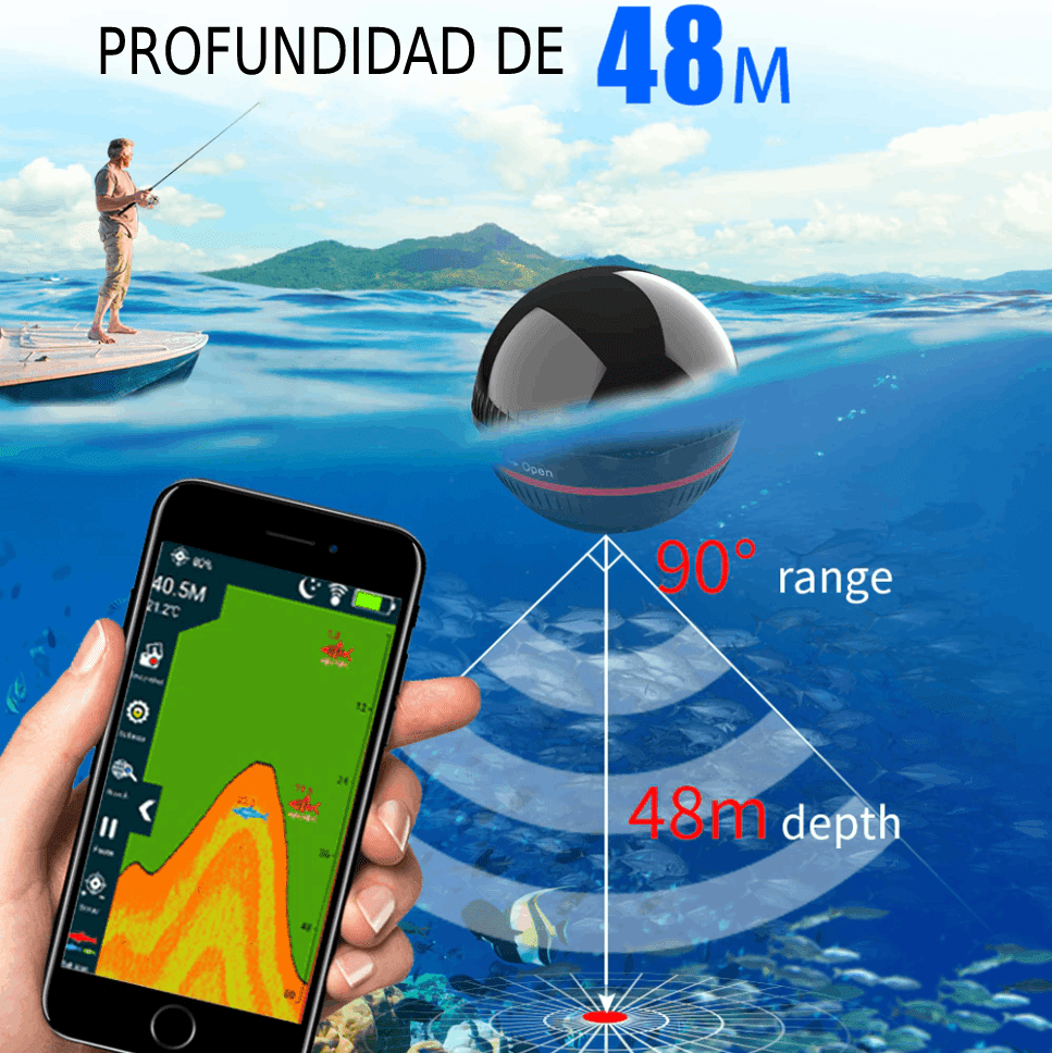 Buscador de Pescado Erchang XA02 para Fihsing 48m-160 pies profundidad inalámbrica ecosonda mar Lake2