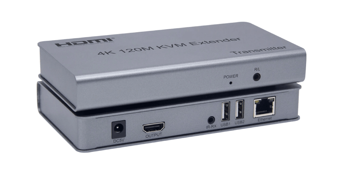 4K(8MP)EXTENSOR DE VIDEO A HDMI USB POR UTP RED 120MT,(60mt 4k-70~120mt 2mp)1