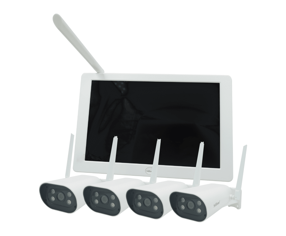 SRIHOME WIFI KIT 4 BALA NVR MONITOR 10,1 INCHES 8CH 1080p COLORVU bidireccional1