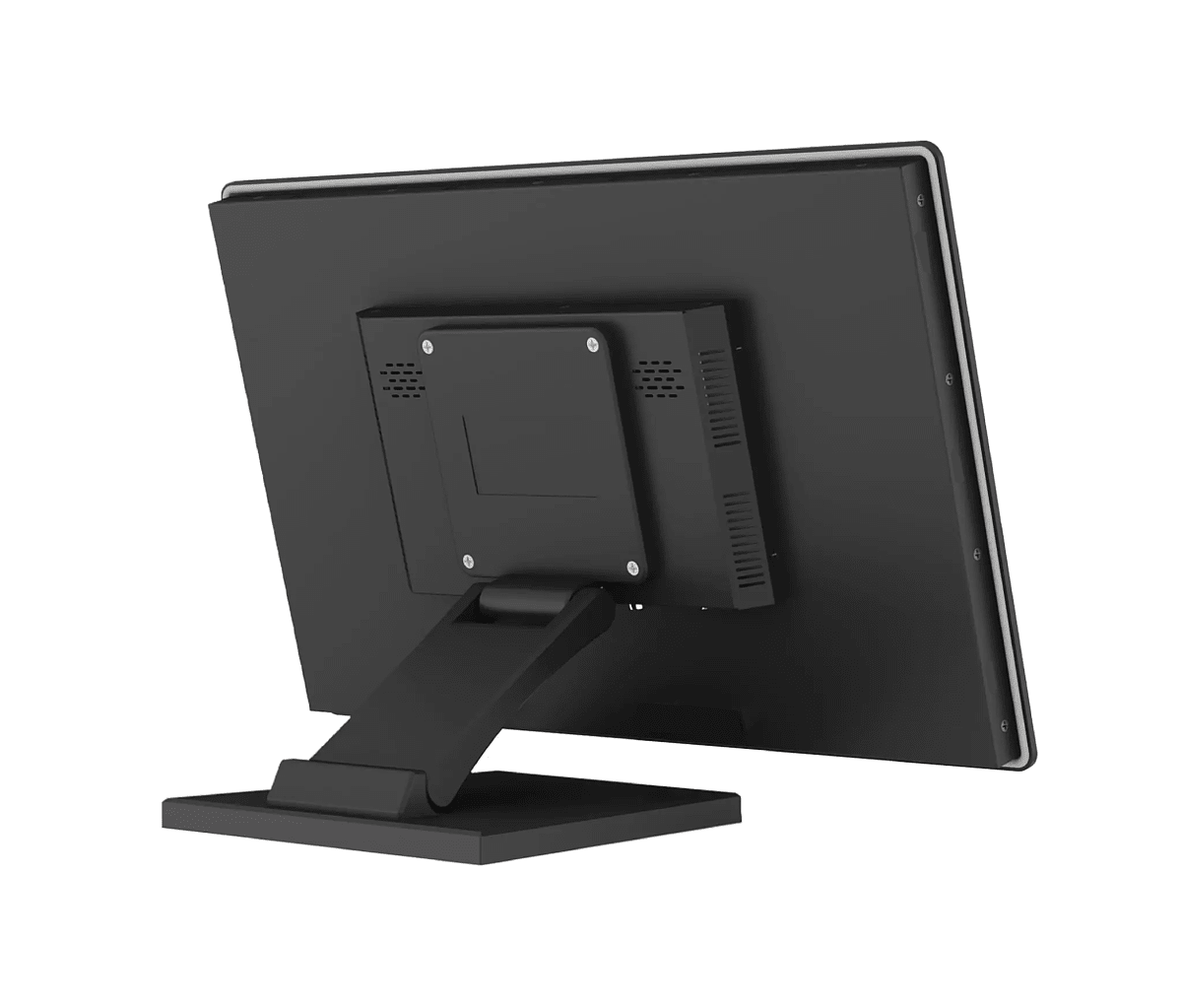 MONITOR TOUCH METALICA 24 ,VGA+HDMI,iai tech(Fuente+Cable poder+Usb+Bace metal+Cable VGA)2