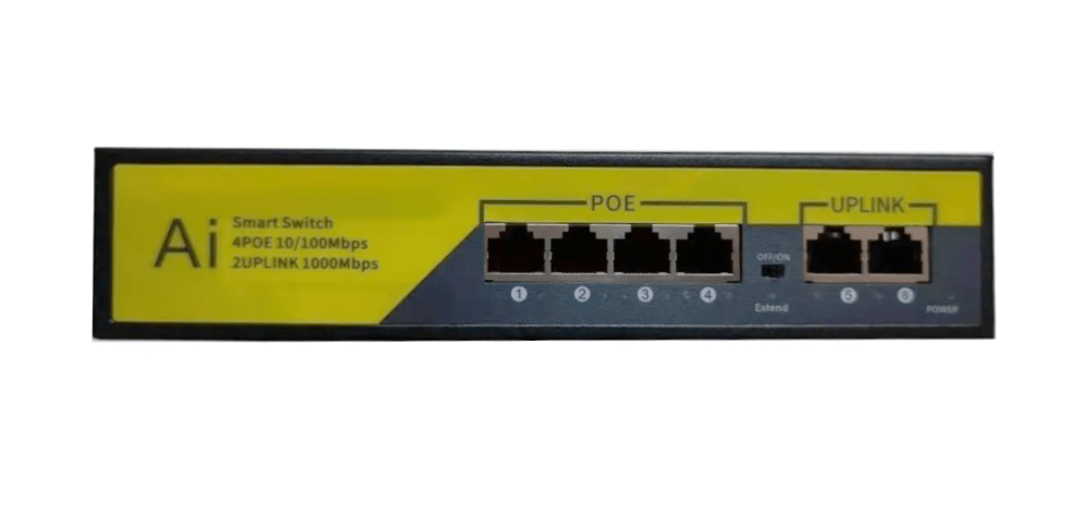 POE SWITCH IAITECH 2FE+4POE,DC52V-65W,AC100-240V.1