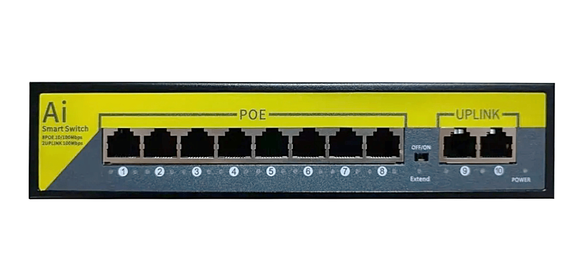 POE SWITCH IAITECH 2FE+8POE,DC52V-120W,AC100-240V.1