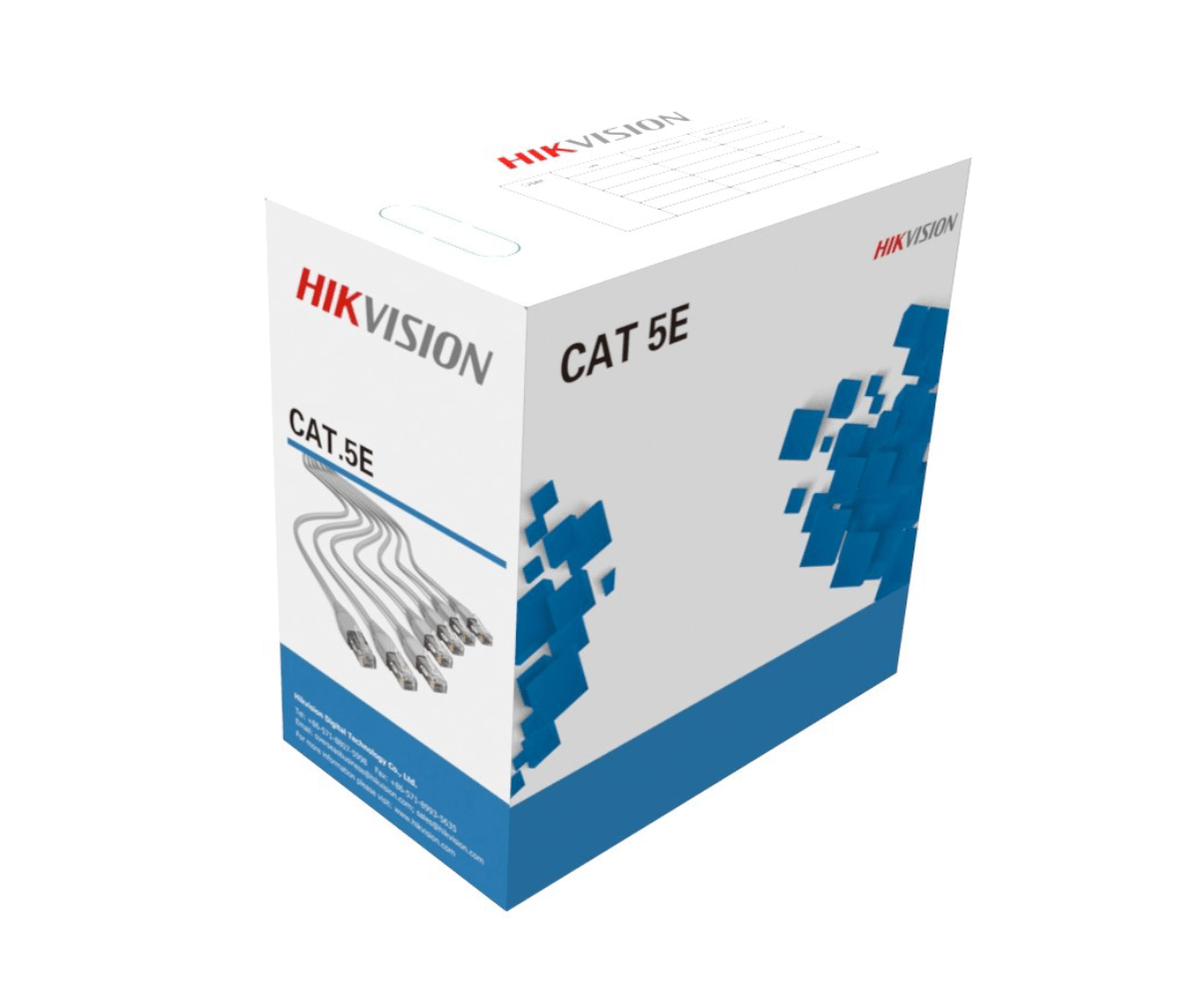 Cable UTP Cat5e 100% Cobre Unifilar 305m Hikvision DS-1LN5E-E-E2