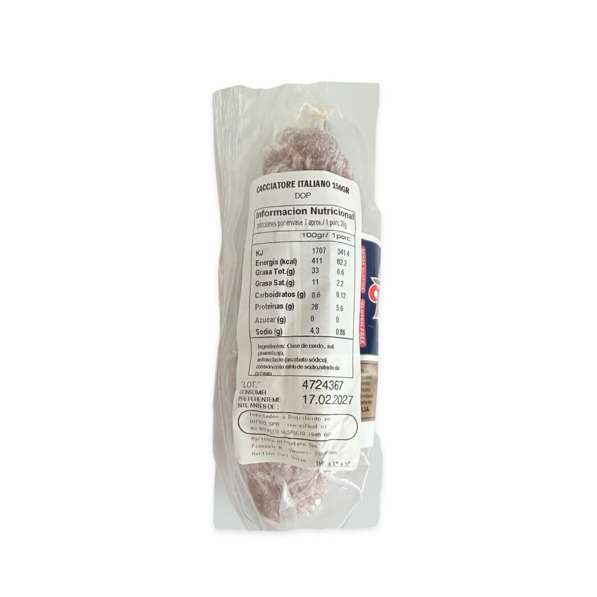 SALAME CACCIATORE NEGRONI 150 G2