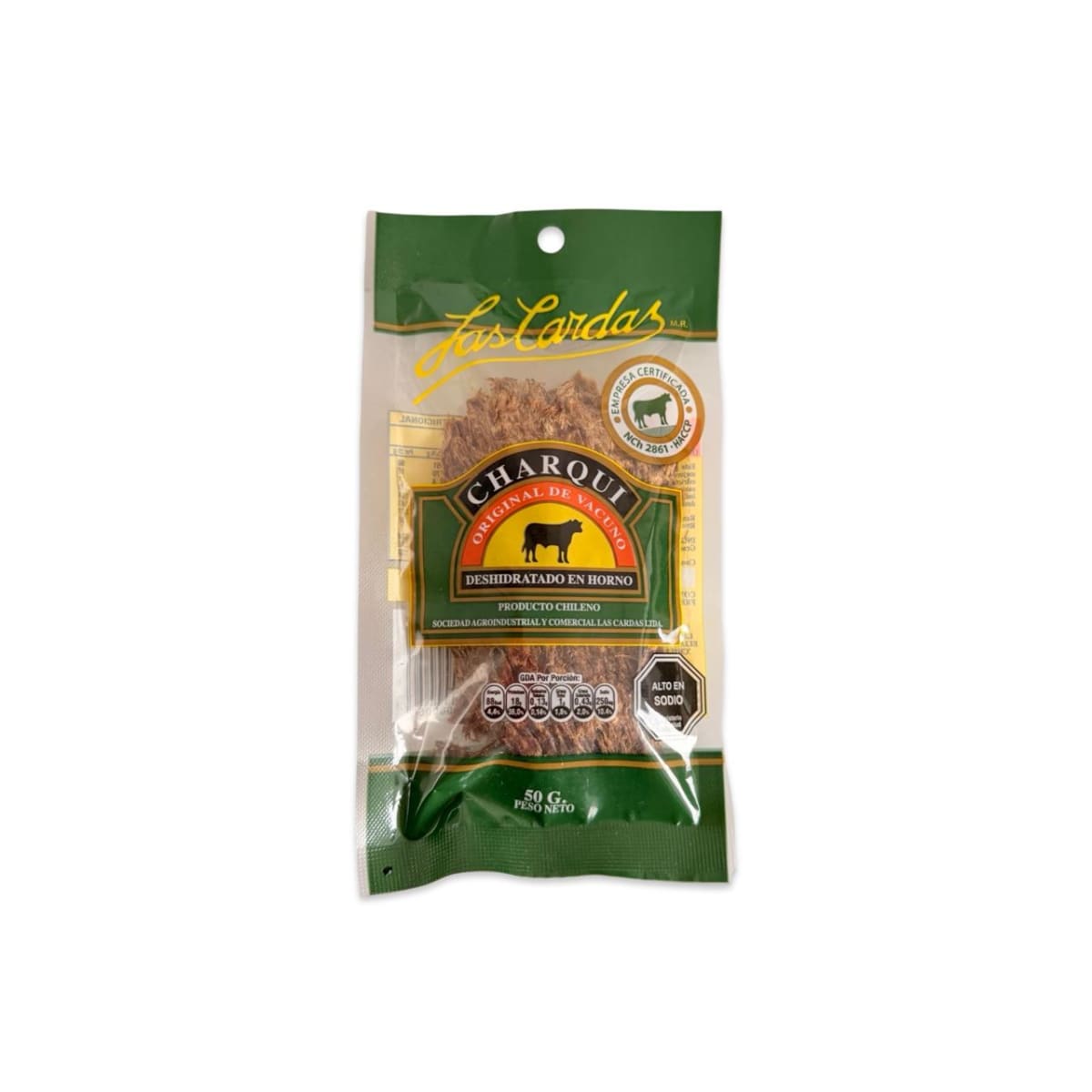 CHARQUI VACUNO LAS CARDAS 50 G1