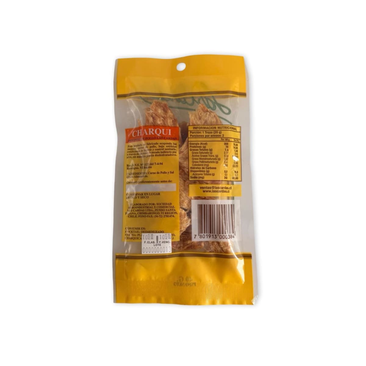 CHARQUI DE POLLO LAS CARDAS 40 G2