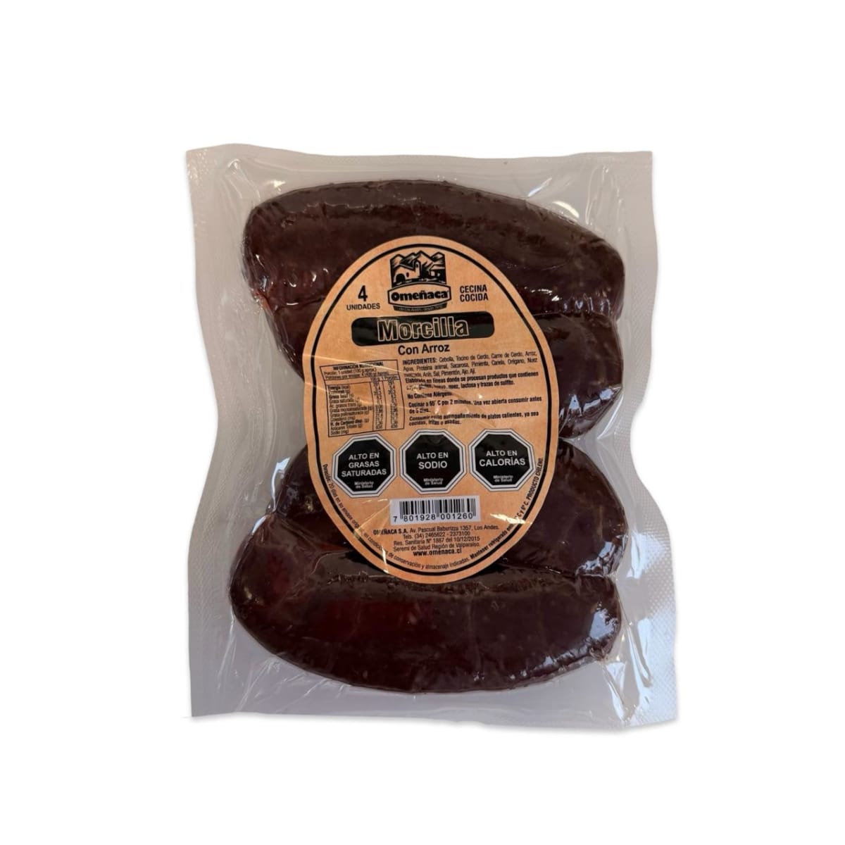 MORCILLA CON ARROZ OMEÑANCA 400 G1