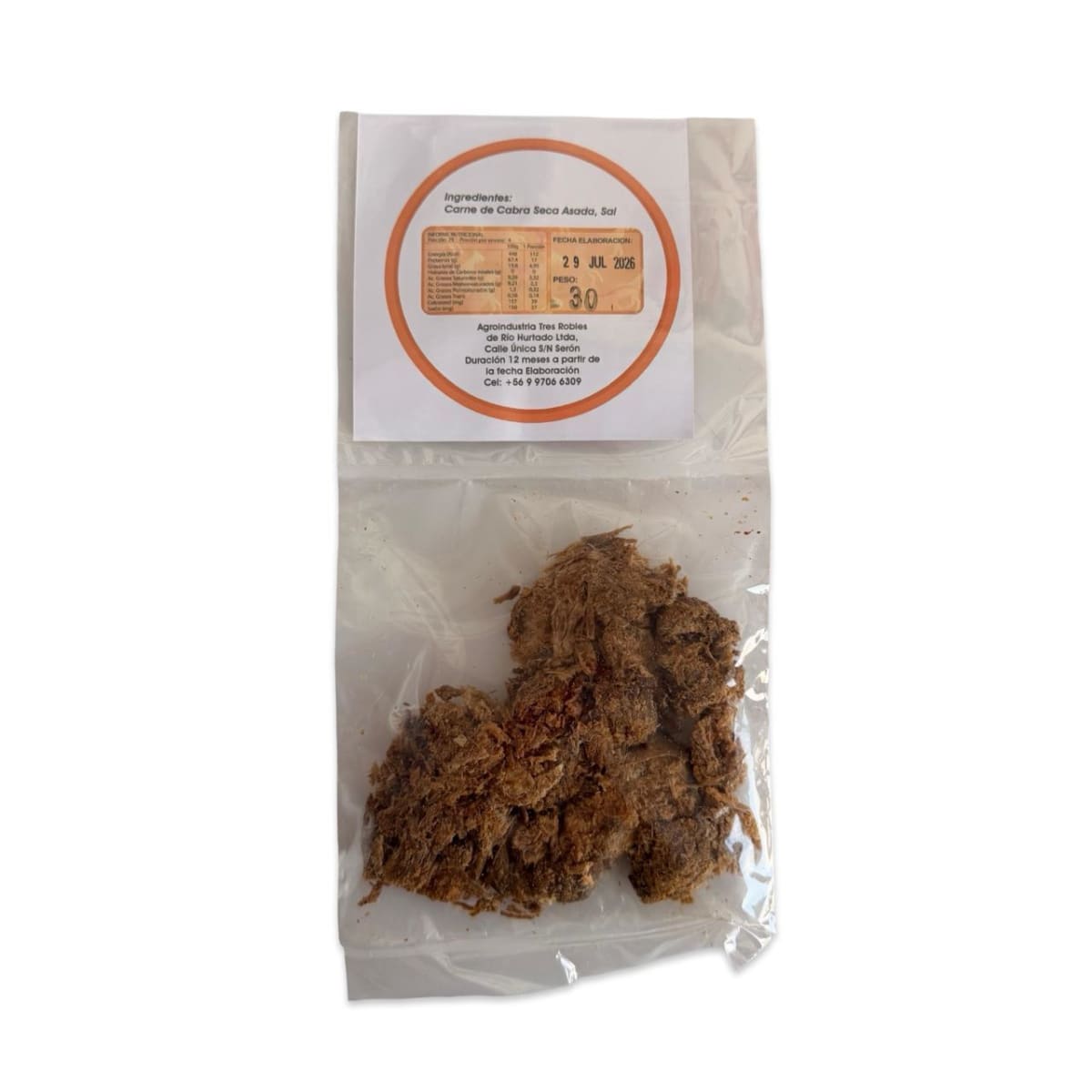 CHARQUI DE CABRA TRES ROBLES 40 G2