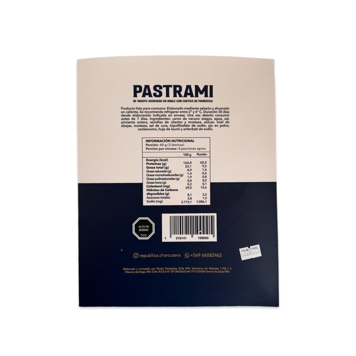 PASTRAMI REPÚBLICA CHARCUTERA 150 G2