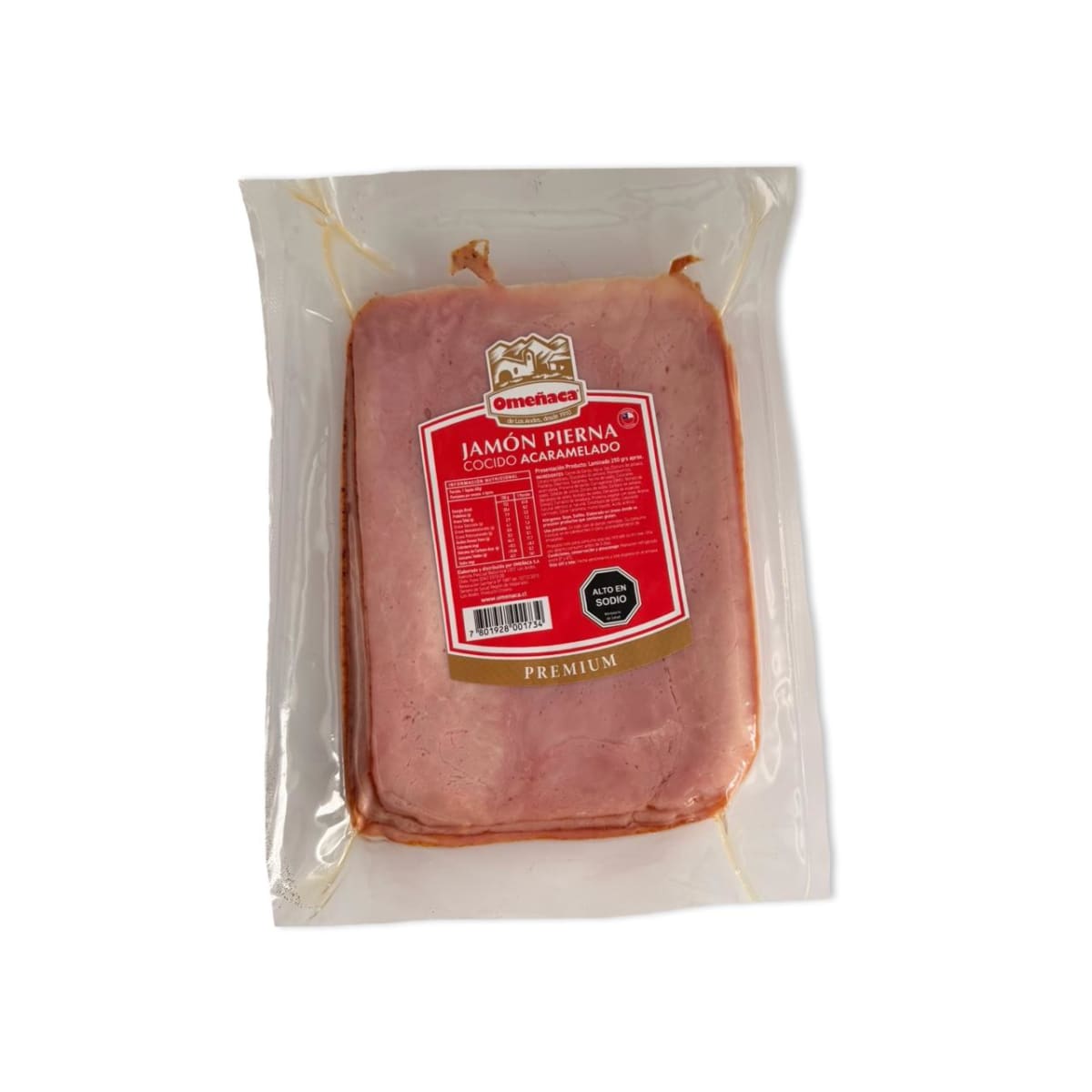 JAMON PIERNA COCIDO ACARAMELADO OMEÑACA 250 G1