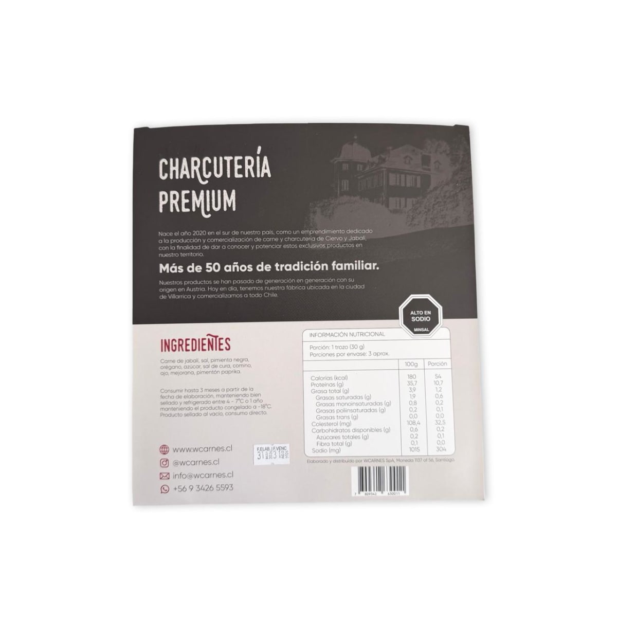 PASTRAMI DE JABALI W CARNES 100 G2