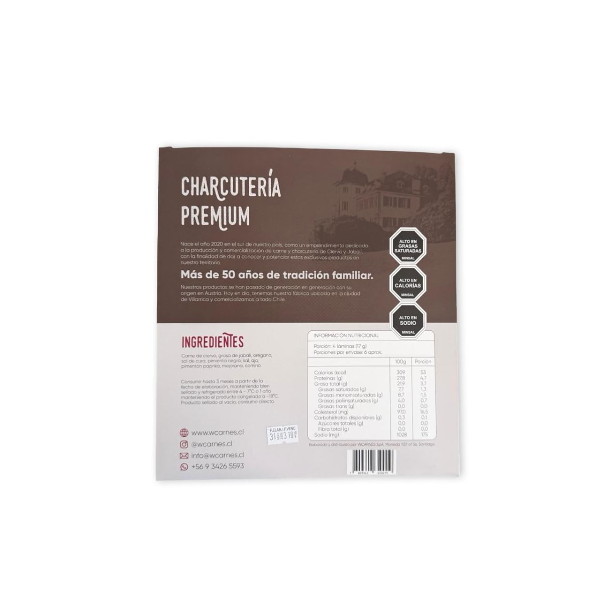 SALAME DE CIERVO W CARNES 100 G2
