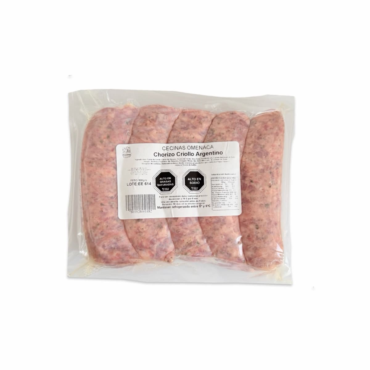 CHORIZO CRIOLLO ARGENTINO OMEÑACA 500 G1