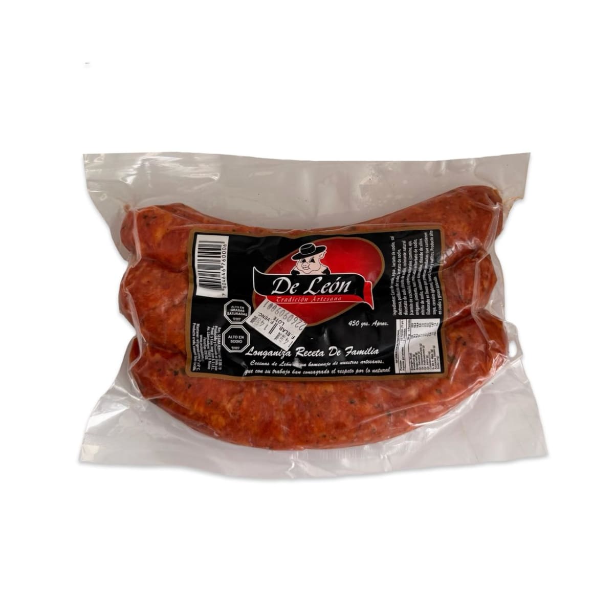 LONGANIZA TRADICIONAL RECETA DE FAMILIA DE LEON 400 G2