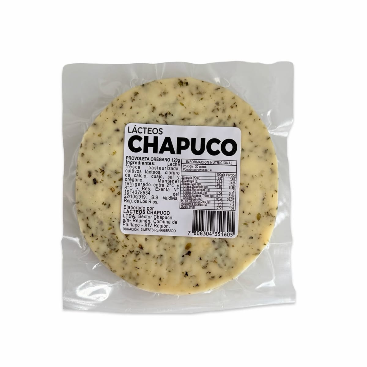 QUESO PROVOLETA CON OREGANO CHAPUCO 120 G2