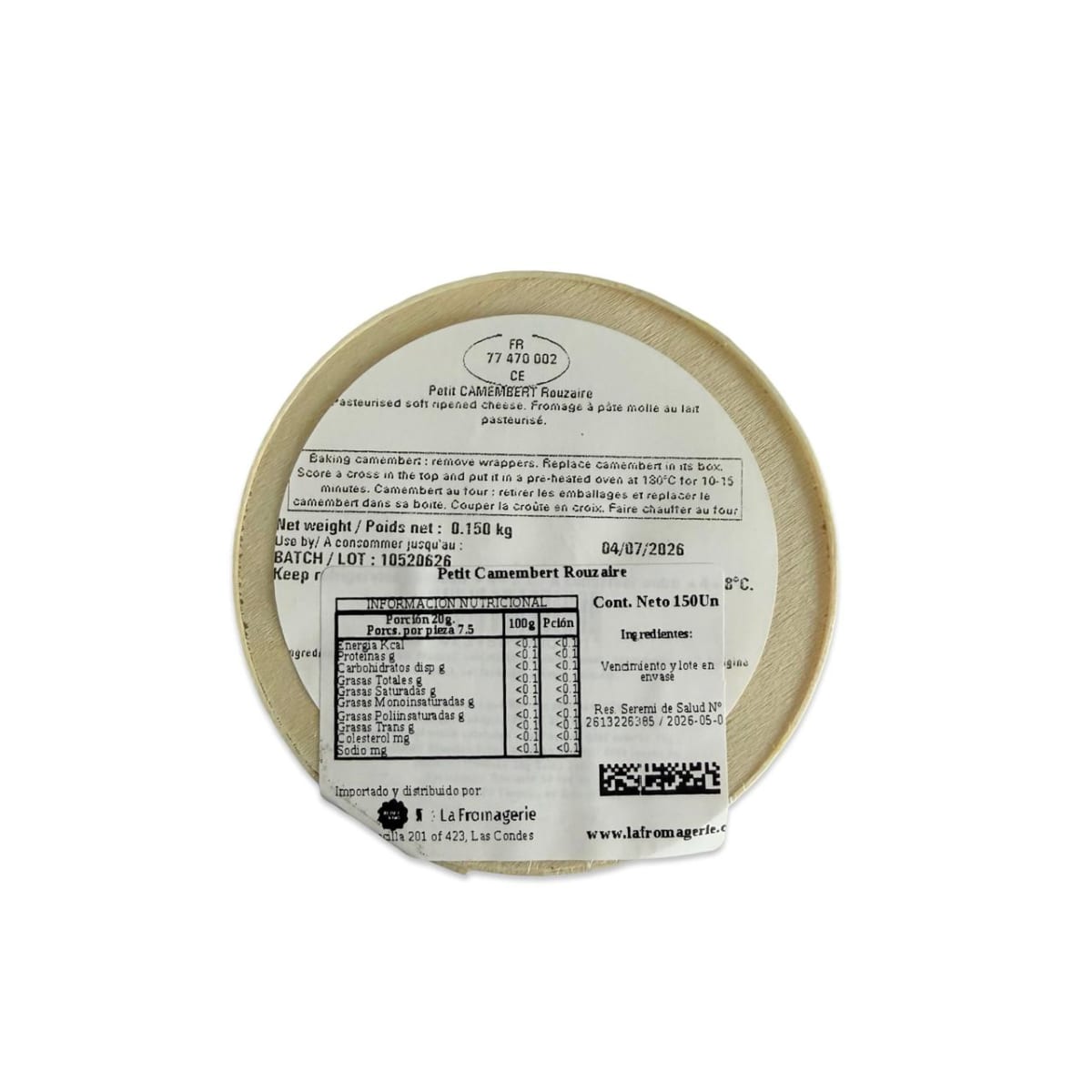 QUESO PETIT CAMEMBERT ROUZAIRE 150 G2