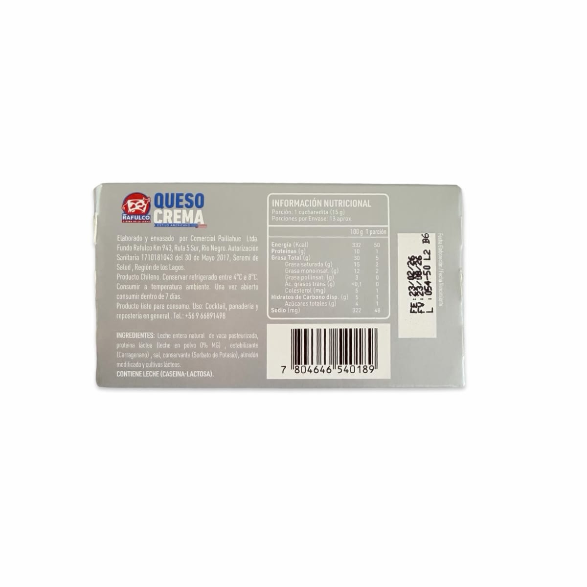 QUESO CREMA RAFULCO 190 G2