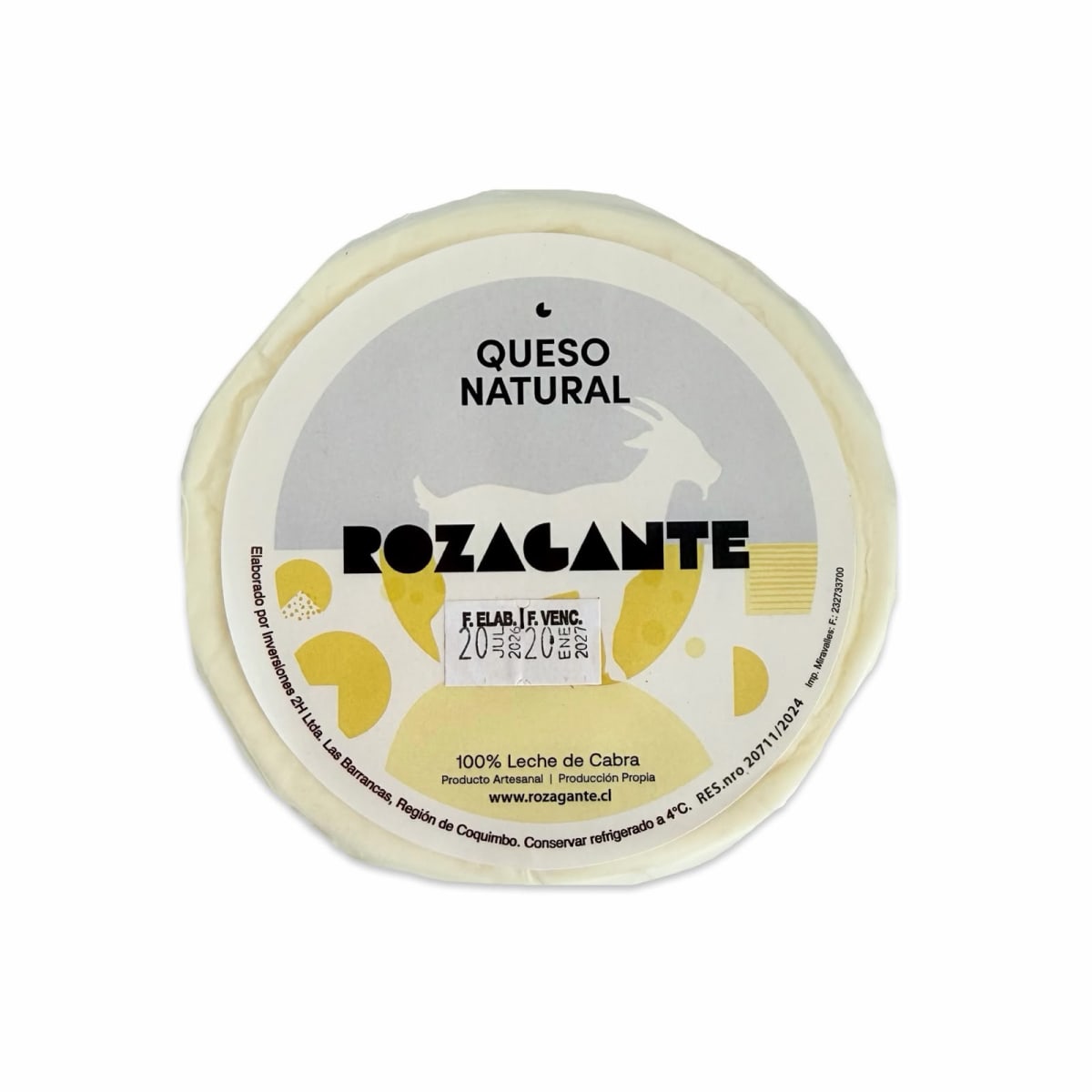 QUESO DE CABRA NATURAL ROZAGANTE 450 G1