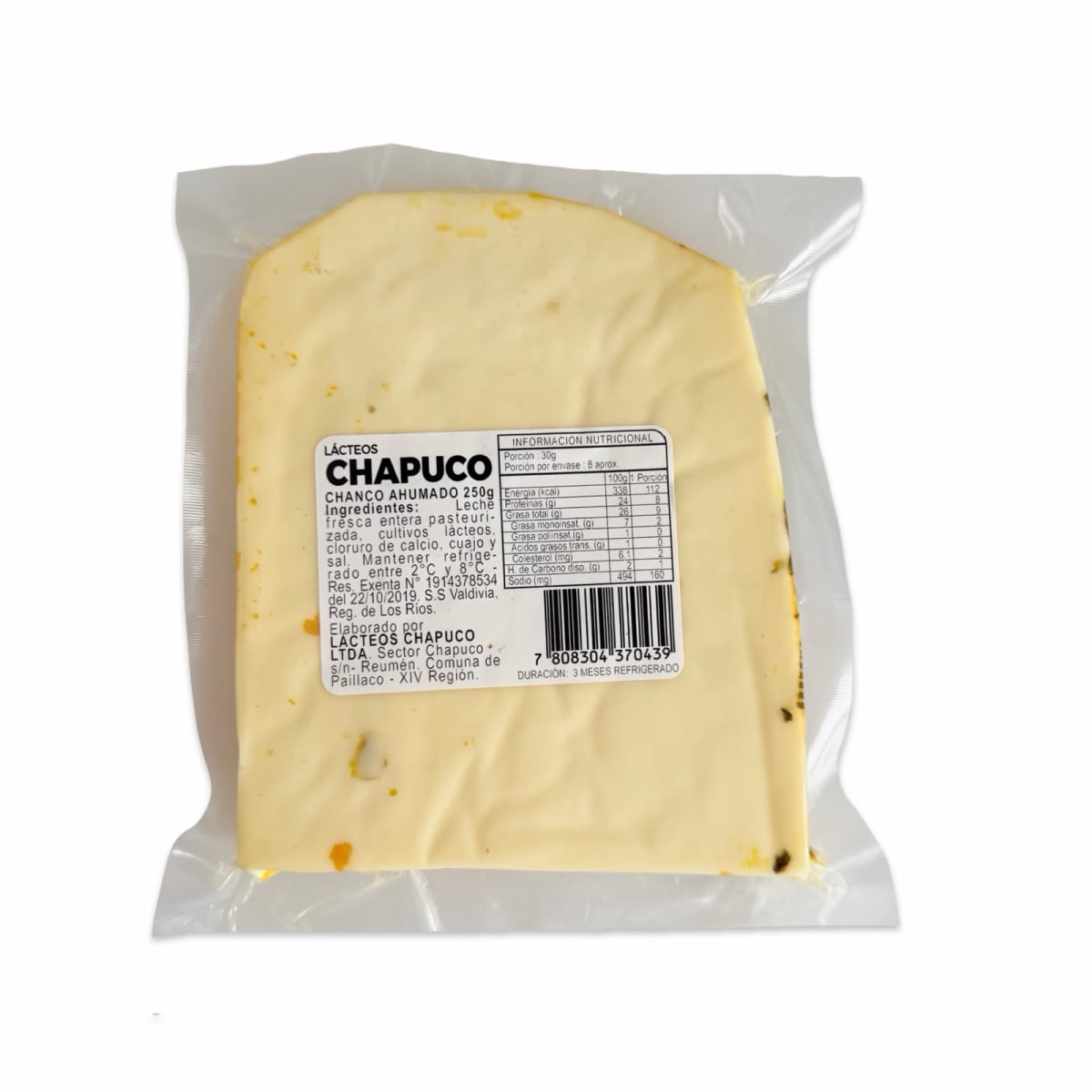 QUESO CHANCO MANTECOSO AHUMADO CHAPUCO 250 G2