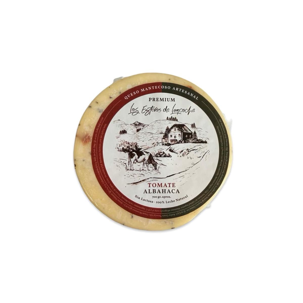 QUESO MANTECOSO LOS ESTEROS DE LONCOCHE TOMATE Y ALBAHACA 700 G1