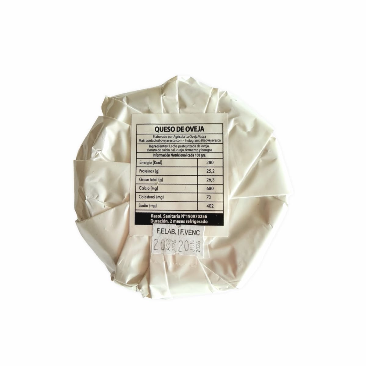 QUESO CAMEMBERT DE OVEJA LA OVEJA VASCA 200 G2