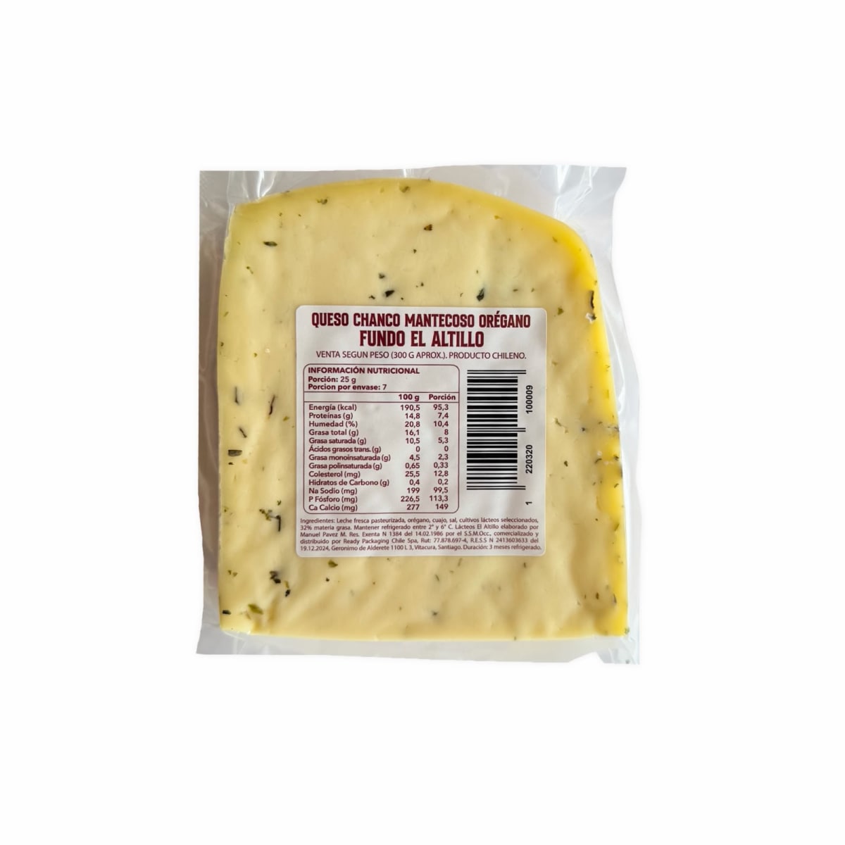QUESO FUNDO EL ALTILLO OREGANO 300 G2