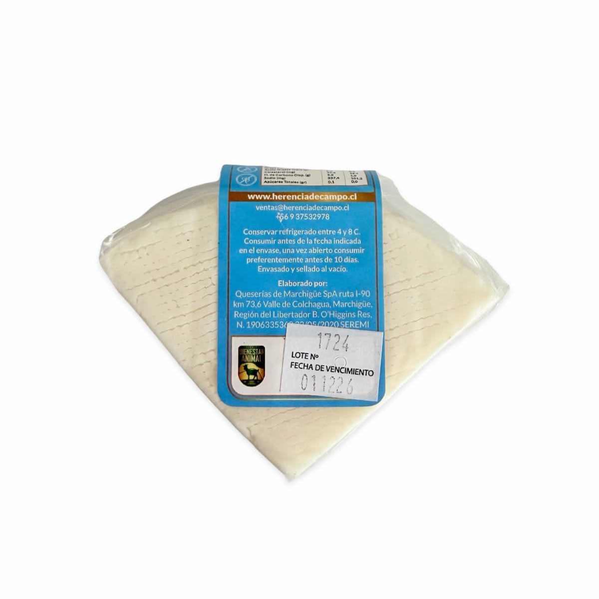 QUESO DE CABRA FRESCO PRENSADO HERENCIA DE CAMPO 140 G2