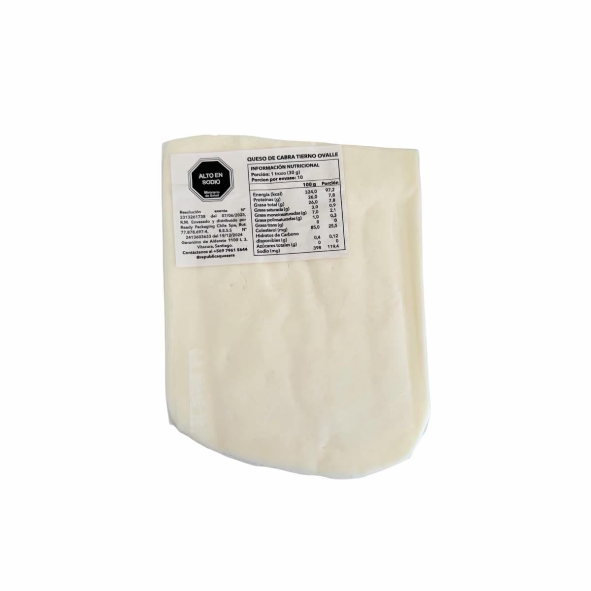 QUESO DE CABRA TIERNO DE OVALLE TROZO 300 G2