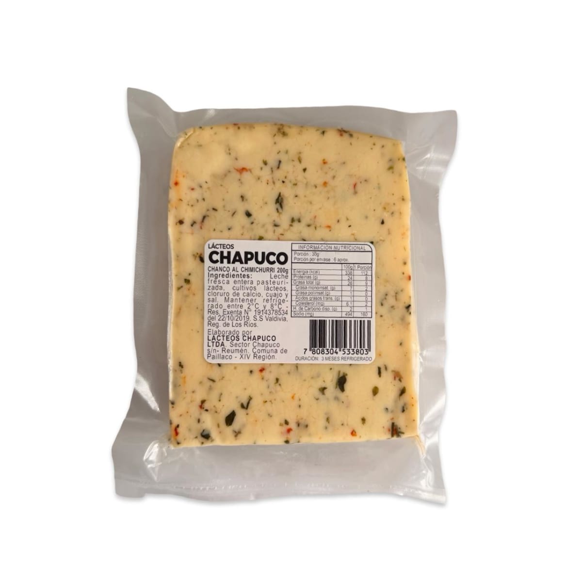 QUESO CHANCO MANTECOSO CON CHIMICHURRI CHAPUCO 200 G2