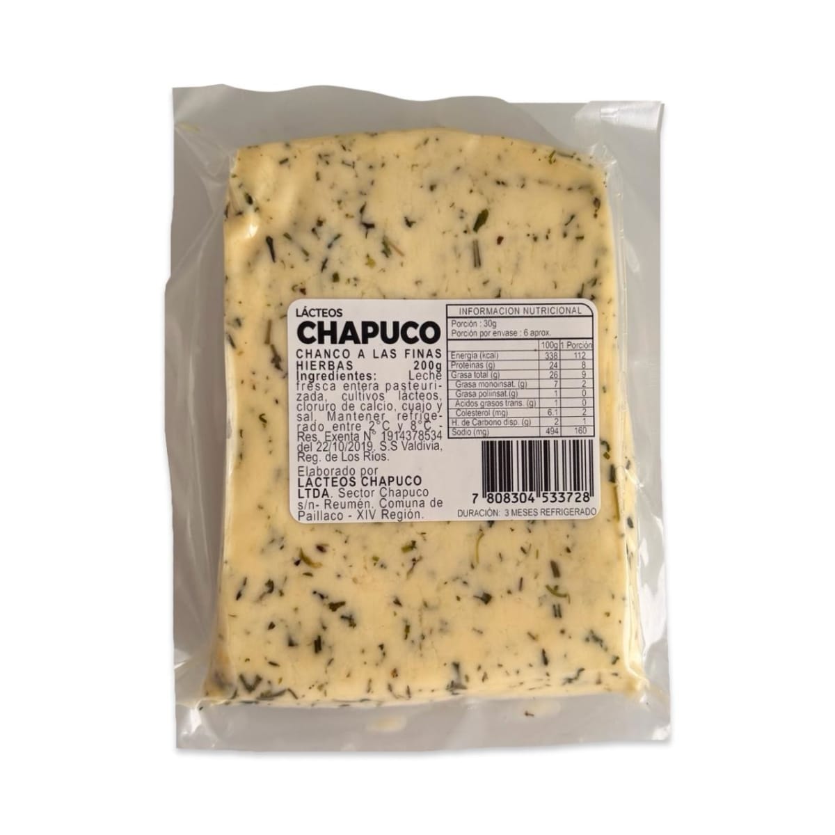 QUESO CHANCO MANTECOSO CON FINAS HIERBAS CHAPUCO 200 G.2