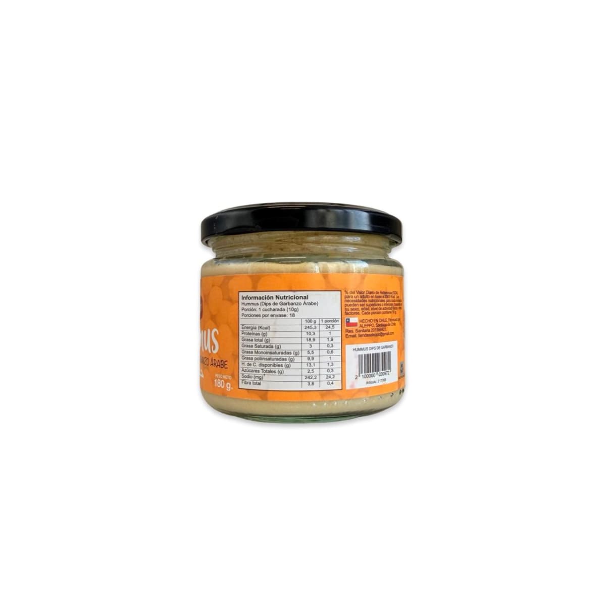 HUMMUS DE GARBANZO ALEPPO 180 G.2