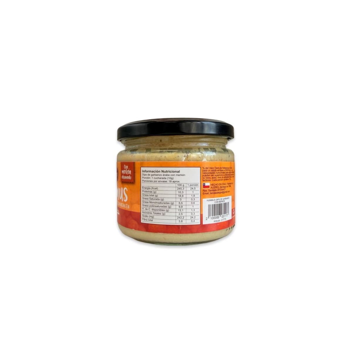 HUMMUS DE GARBANZO CON MERKÉN ALEPPO 180 G.2