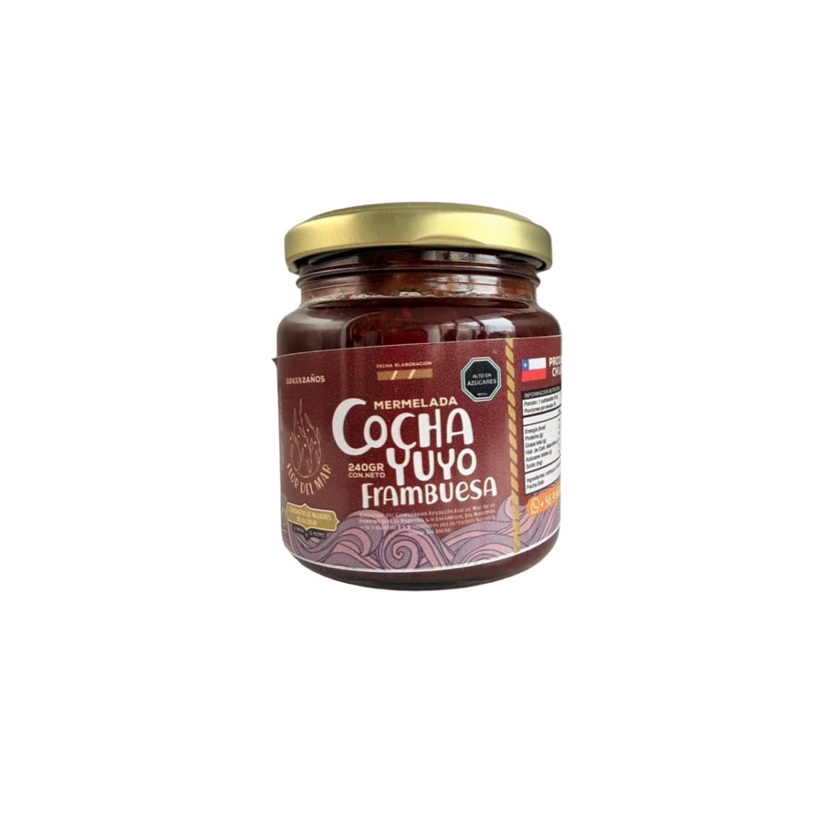 MERMELADA DE COCHAYUYO FRAMBUESA FLOR DEL MAR 240 G.1