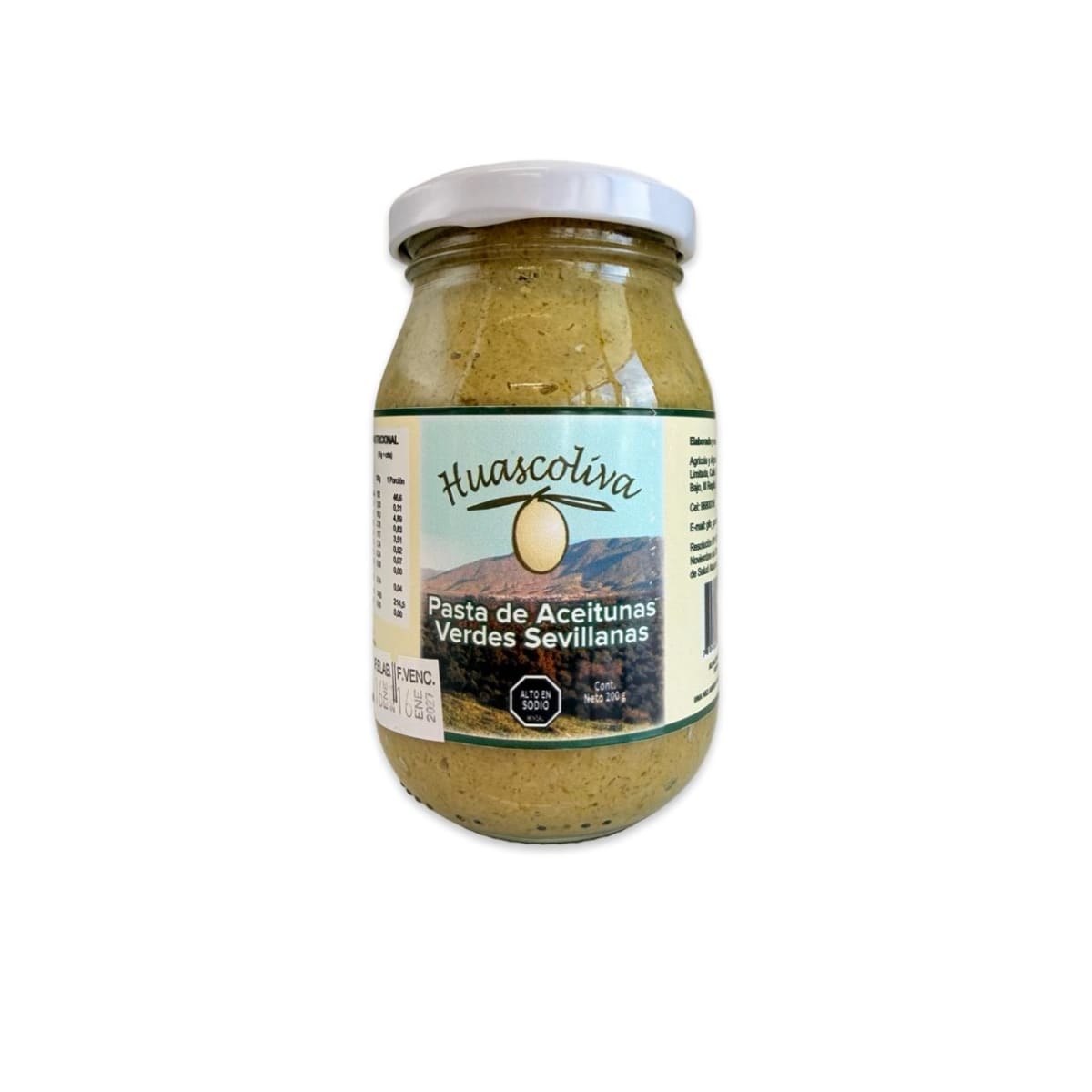 PASTA DE ACEITUNAS VERDES HUASCOLIVA 200 G.1