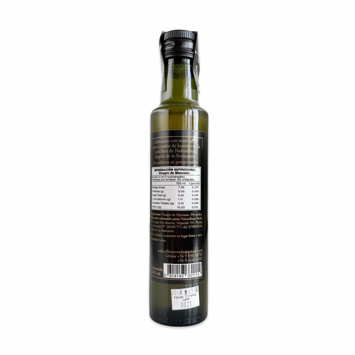 VINAGRE DE MANZANA NAHUELBUTA VERDE 250 ML2