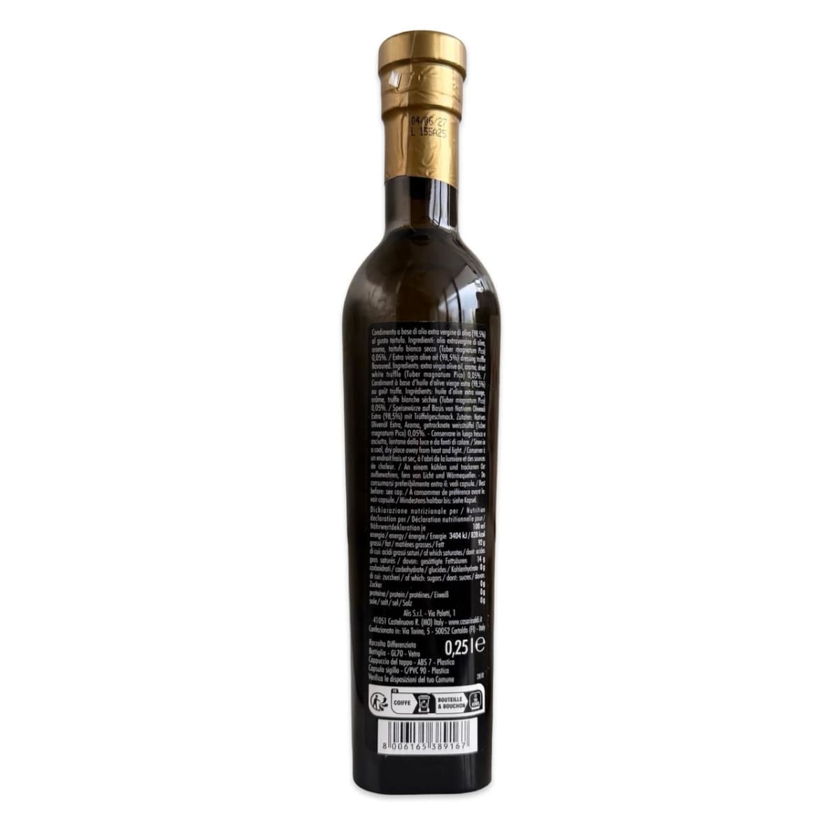 ACEITE DE OLIVA EXTRA VIRGEN CON TRUFA BLANCA CASA RINALDI 250 CC2