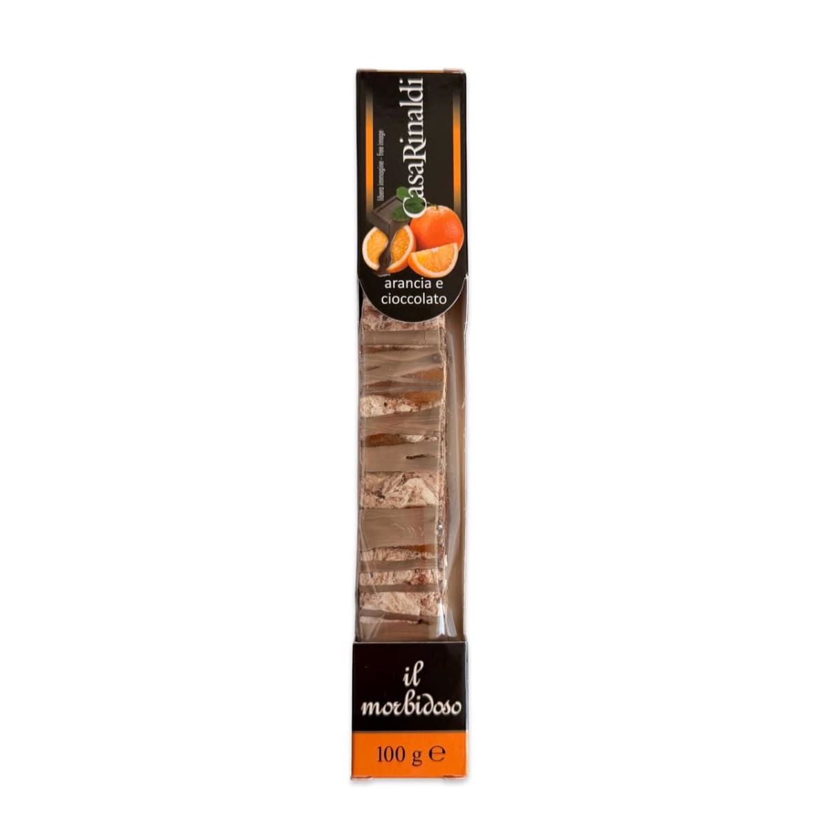 TURRON ITALIANO CHOCOLATE NARANJA CASA RINALDI 100 G1