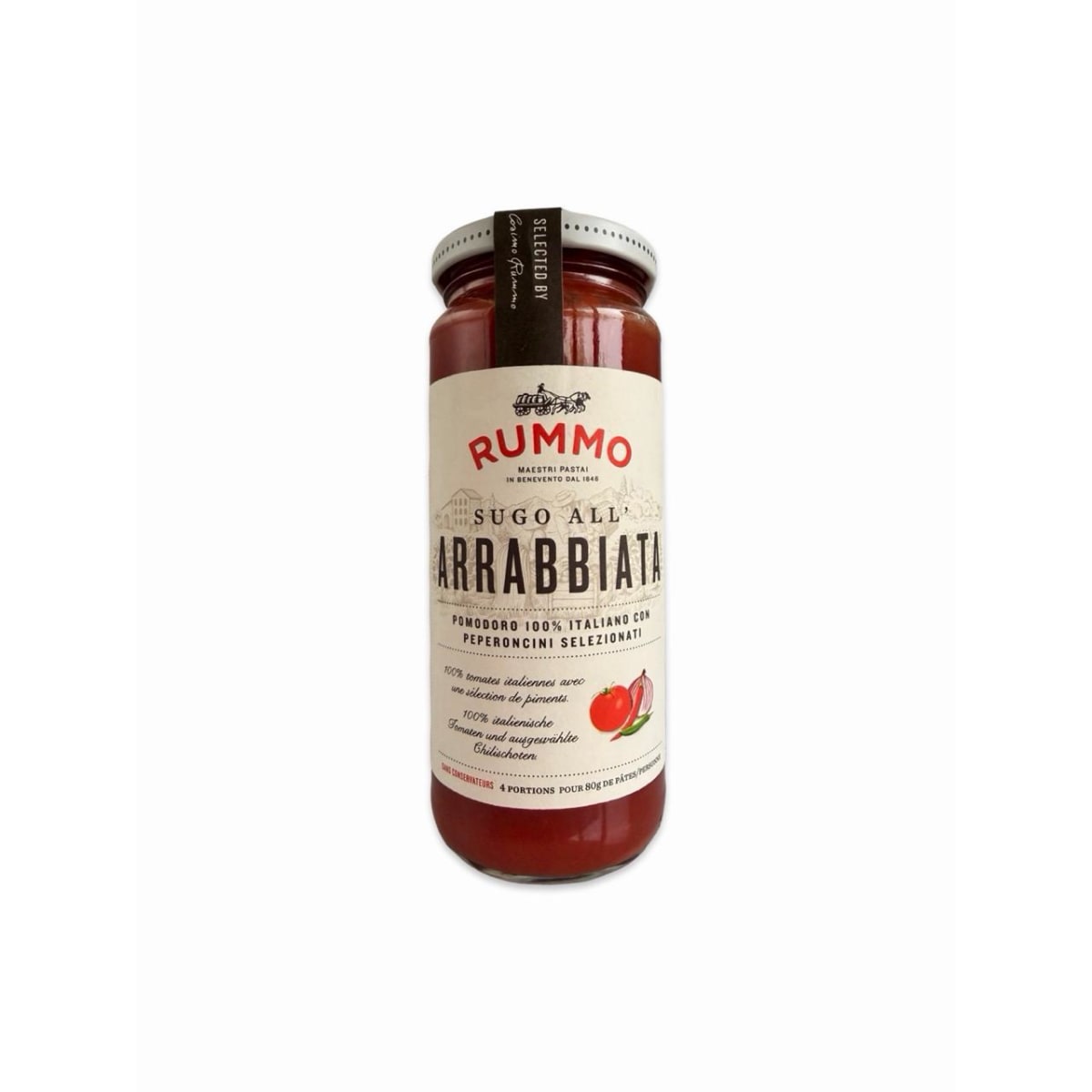 SALSA DE TOMATE ARRABBIATA (PICANTE) RUMMO 340 G1