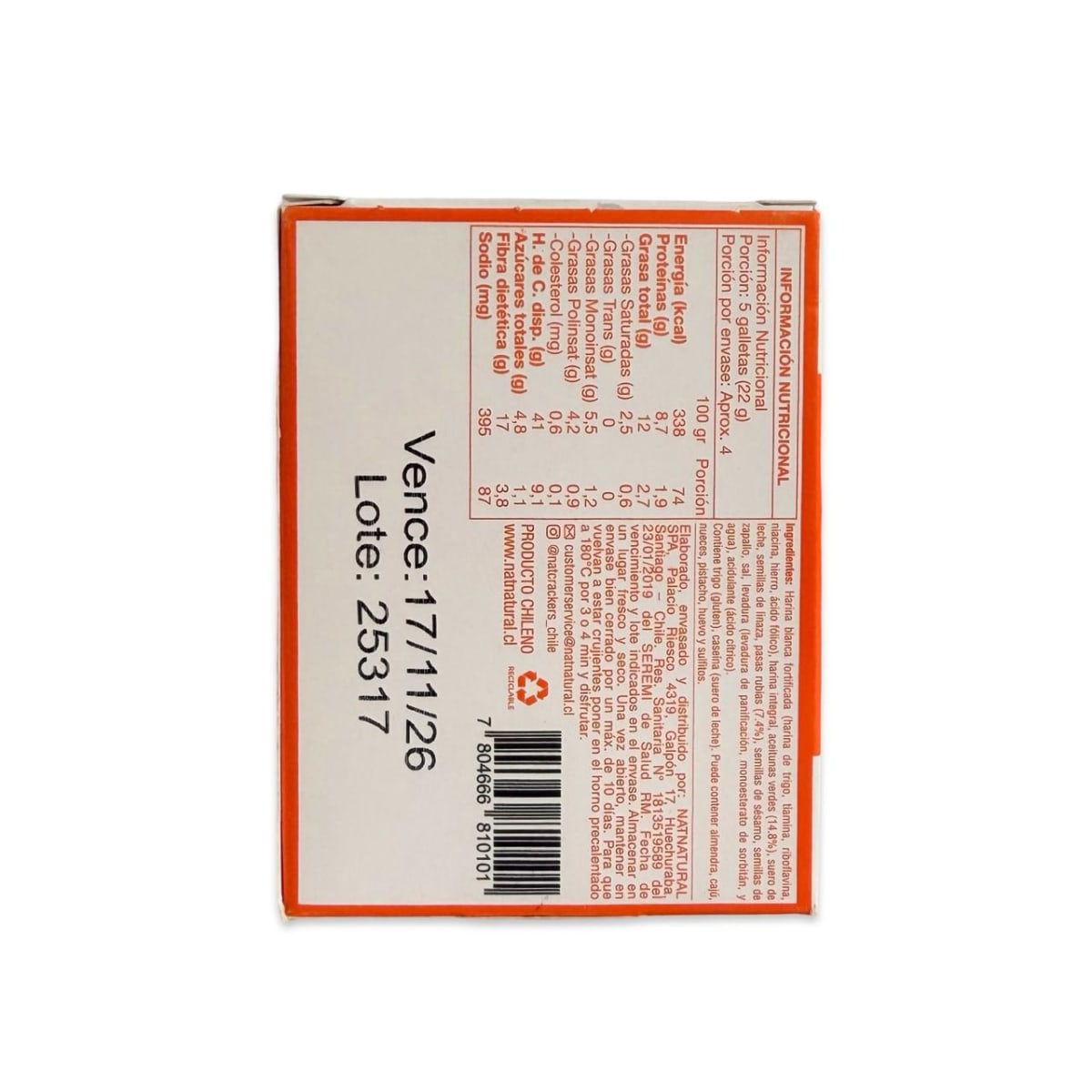 GALLETAS NAT CRACKERS ACEITUNAS VERDES 80 G2