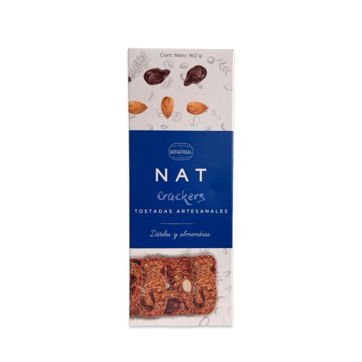 GALLETAS NAT CRACKERS DATILES Y ALMENDRA 160 G1