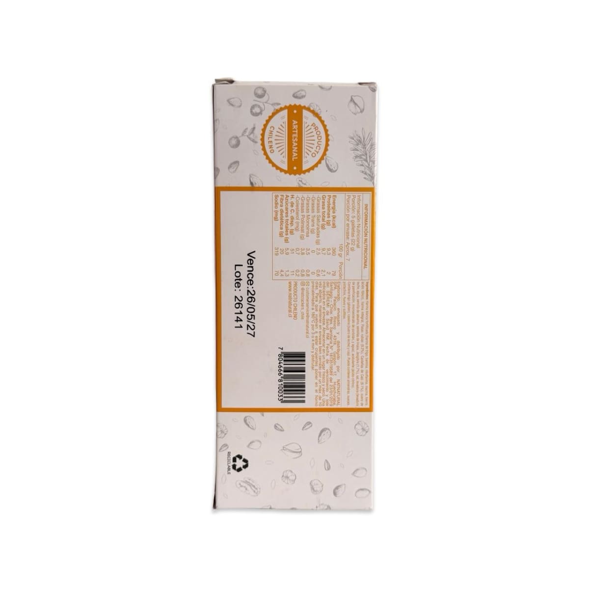 GALLETAS NAT CRACKERS  CASTAÑAS DE CAJU, PASAS Y JENGIBRE 160 G2