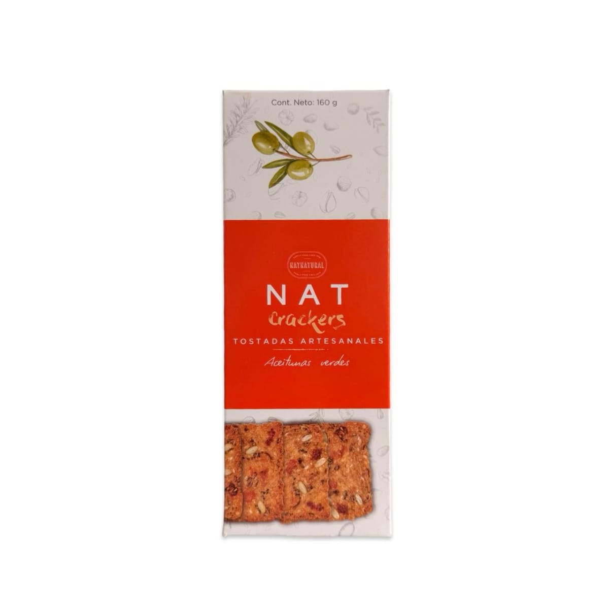 GALLETAS NAT CRACKERS ACEITUNAS VERDES 160 GR1