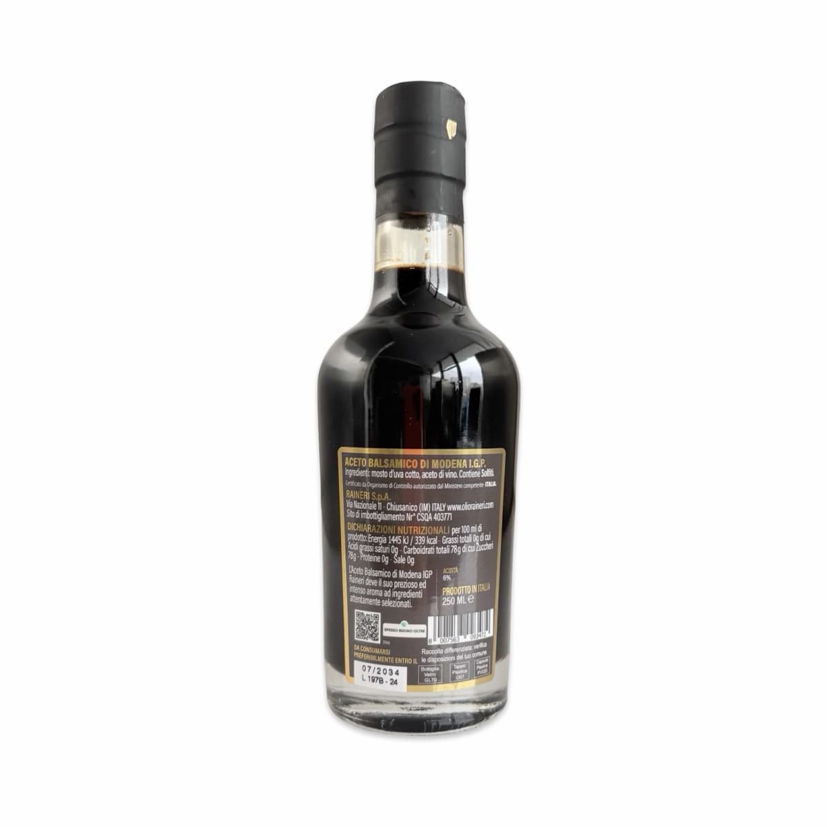 ACETO BALSAMICO DI MODENA RAINERI 250 ML2
