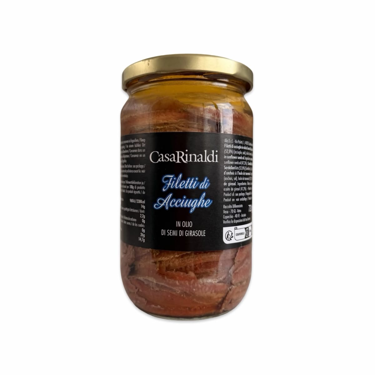 FILETES DE ANCHOAS CASA RINALDI 720 G1