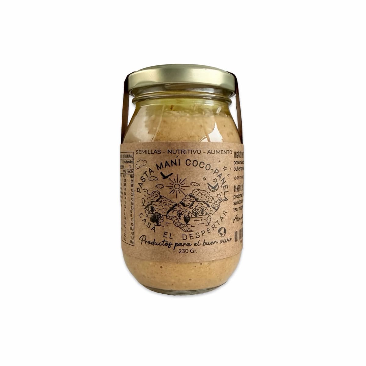 PASTA MANI COCO PANELA CASA EL DESPERTAR 230 GR1