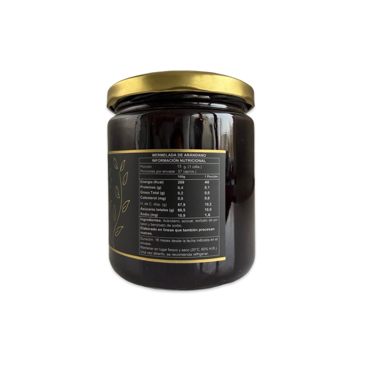 MERMELADA DE ARANDANO DULCE TIERRA 550 G2