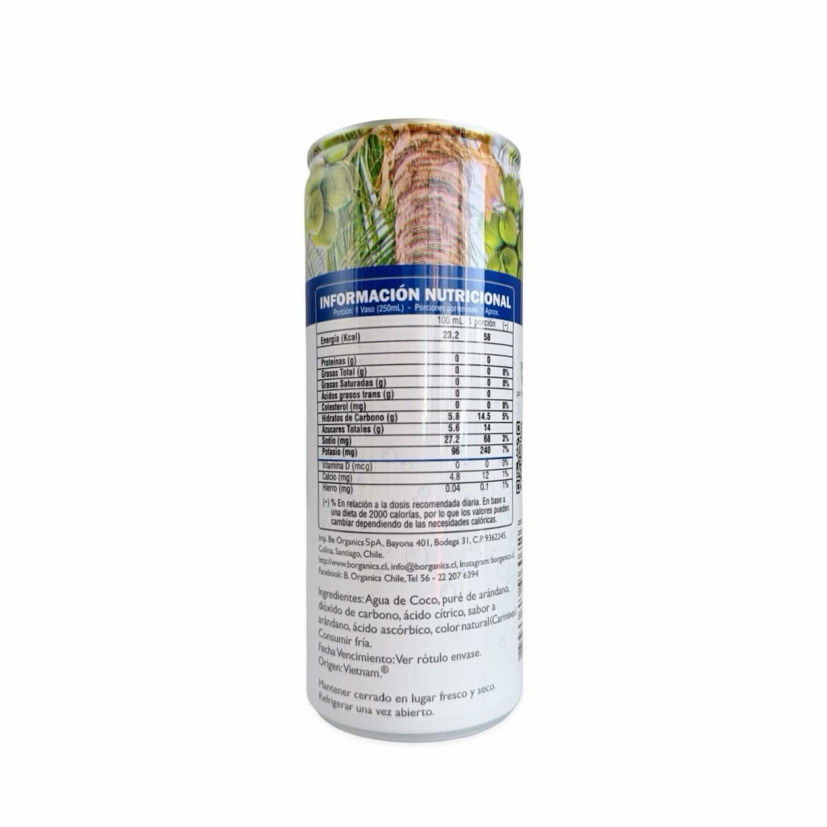 SPARKLING DE COCO ARANDANO B ORGANICS 250 CC2