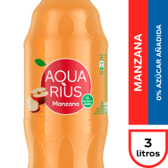 Agua Saborizada Aquarius Manzana 3 Lt