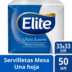 Servilletas Elite Mesa Blanca 50 un